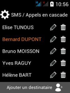 destinataires d_appel application smartphone pti